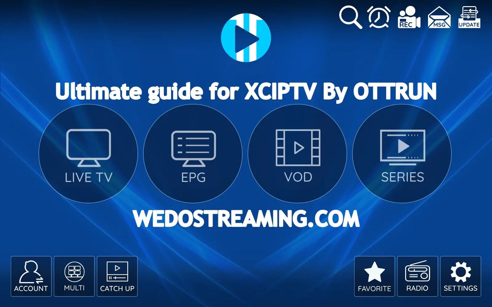 XCIPTV Player rodando em Fire TV Stick e Android TV com canais IPTV em 4K